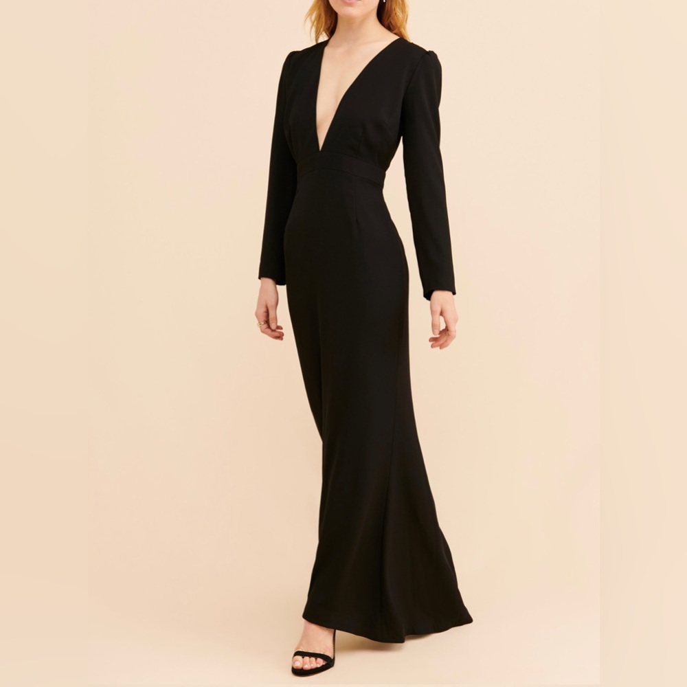 Anthropologie Black Gown x Camilyn Beth